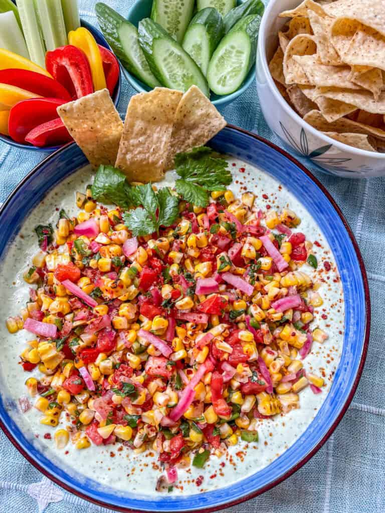 Whipped Feta Dip with Corn Salsa