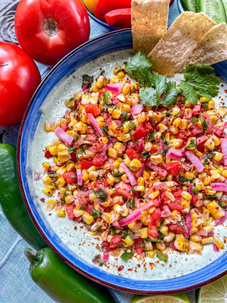 Whipped Feta with Corn Salsa