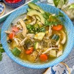 Roasted Tomatillo Chicken Soup