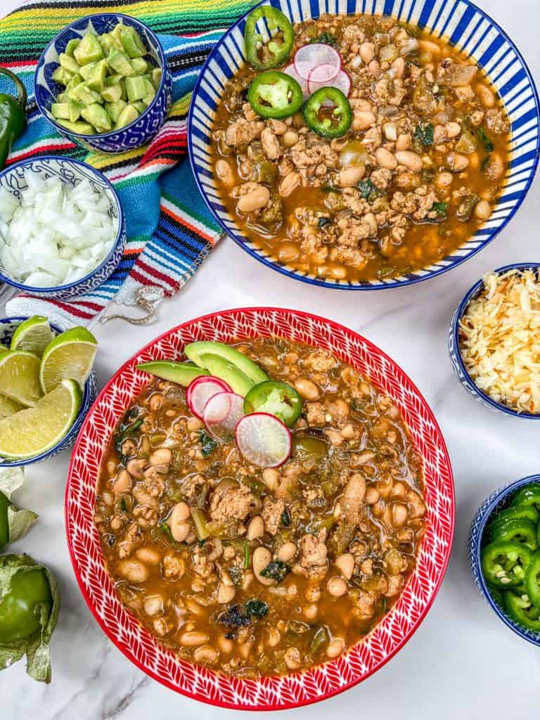 Roasted Tomatillo Turkey Chili