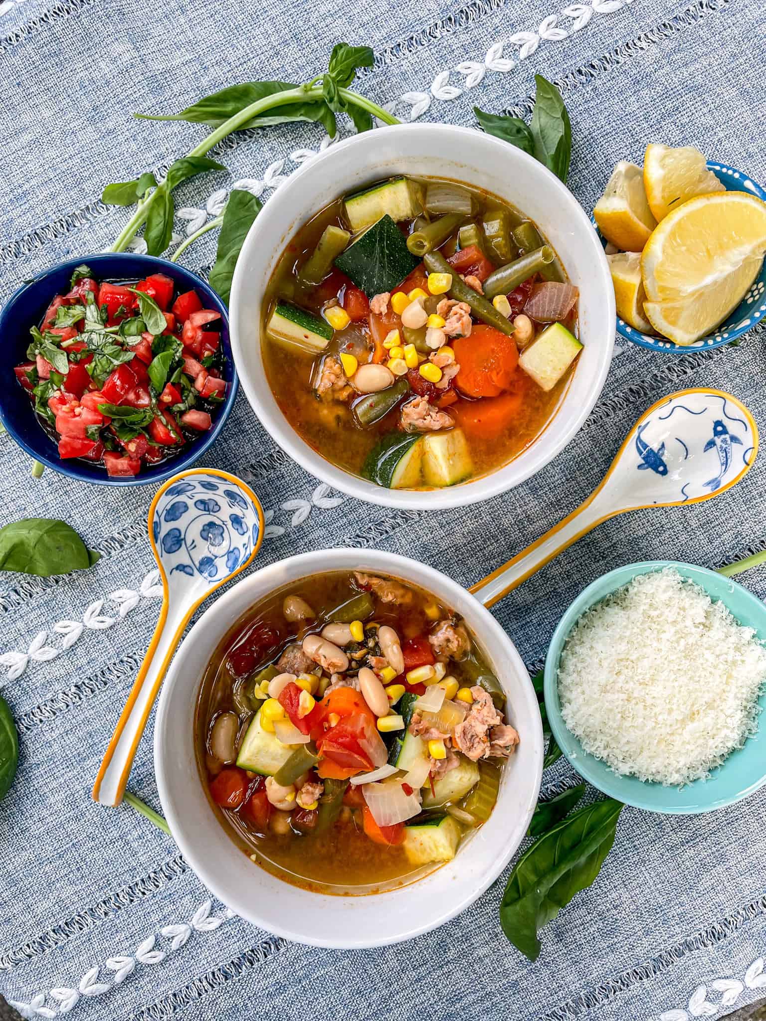 Summer Minestrone with Sausage
