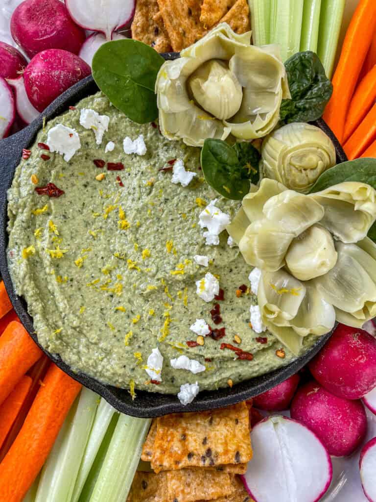 Spinach and Artichoke Hummus