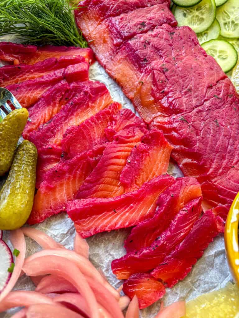 Salmon Cured with Beets