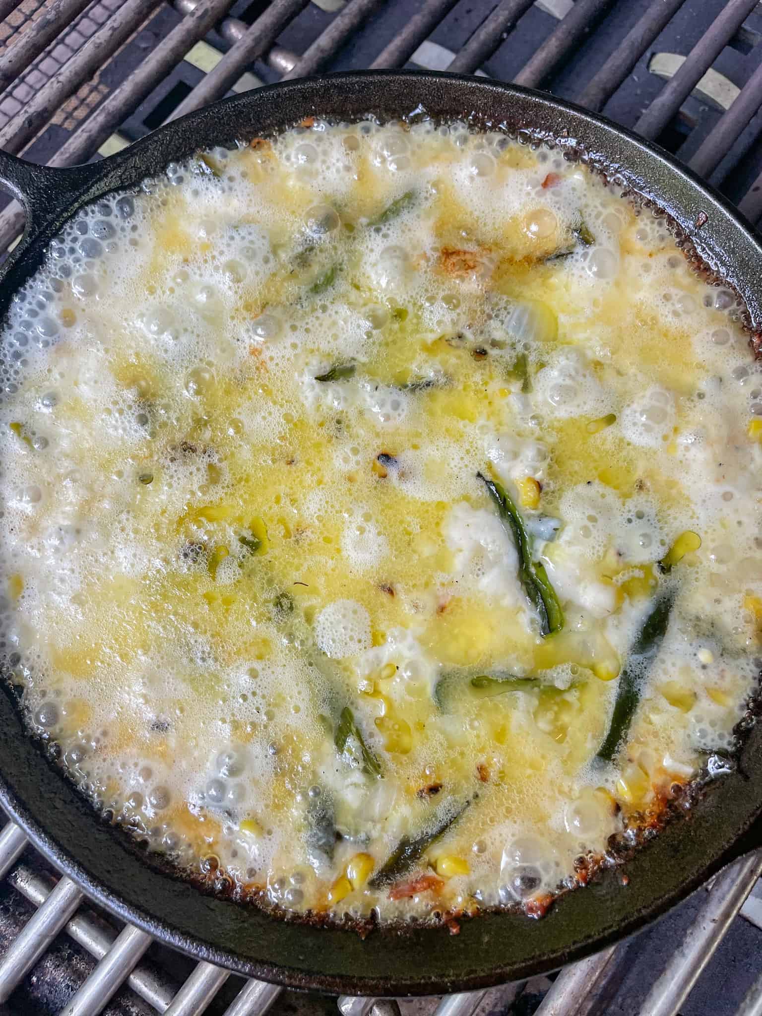 Roasted Corn Queso Fundido Beach Girl Grills